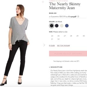 Hatch X Current Elliot Maternity Skinny Jean